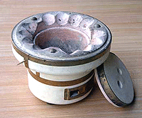 3年使用したお外で七輪